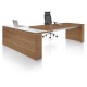 Bureau direction design KARA avec retour en verre